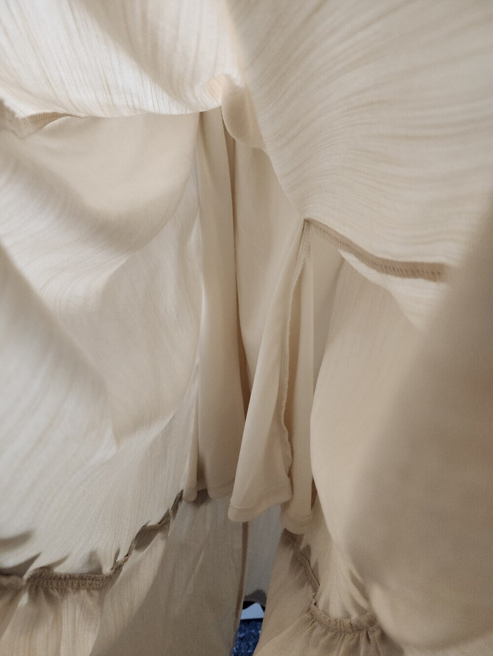 Cream Maxi Dress With Ric Rac Trim - Picture 6 of 8